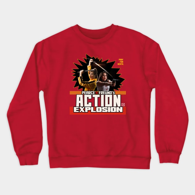 Pearce & Freund's ACTION EXPLOSION Crewneck Sweatshirt by RobSchrab